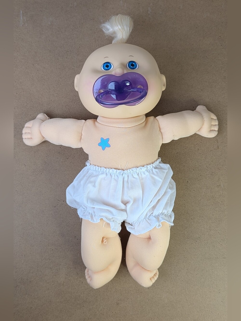 Vintage 1993 Cabbage Patch Naptime Baby Doll Swaddle Baby Blanket, Cup, Pacifier - Picture 2 of 13